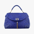 Embossed Leather Talia VanitasBlueLeatherエンボス レザー タリア ヴァニタスブルーレザー