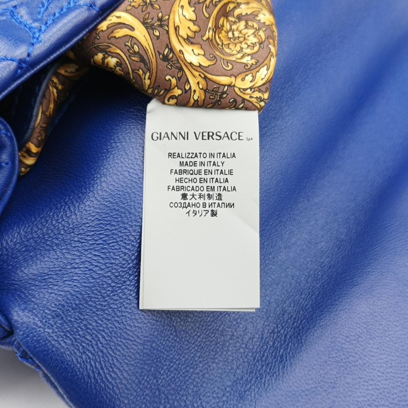 Embossed Leather Talia VanitasBlueLeatherエンボス レザー タリア ヴァニタスブルーレザー