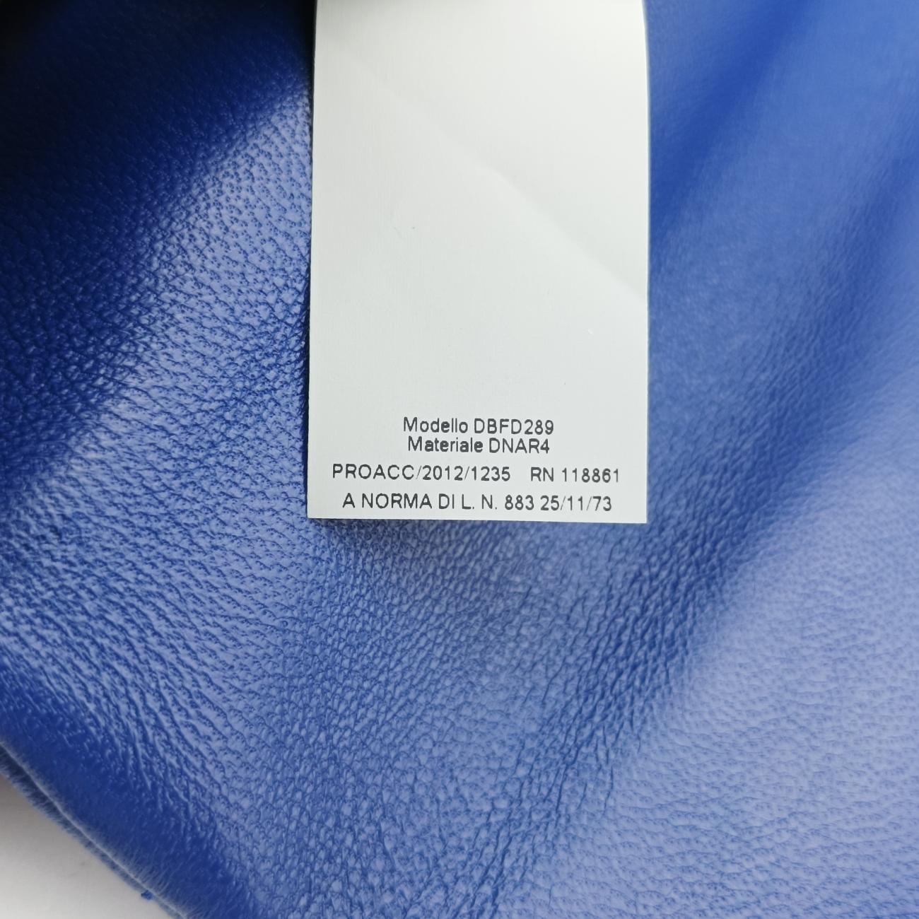 Embossed Leather Talia VanitasBlueLeatherエンボス レザー タリア ヴァニタスブルーレザー