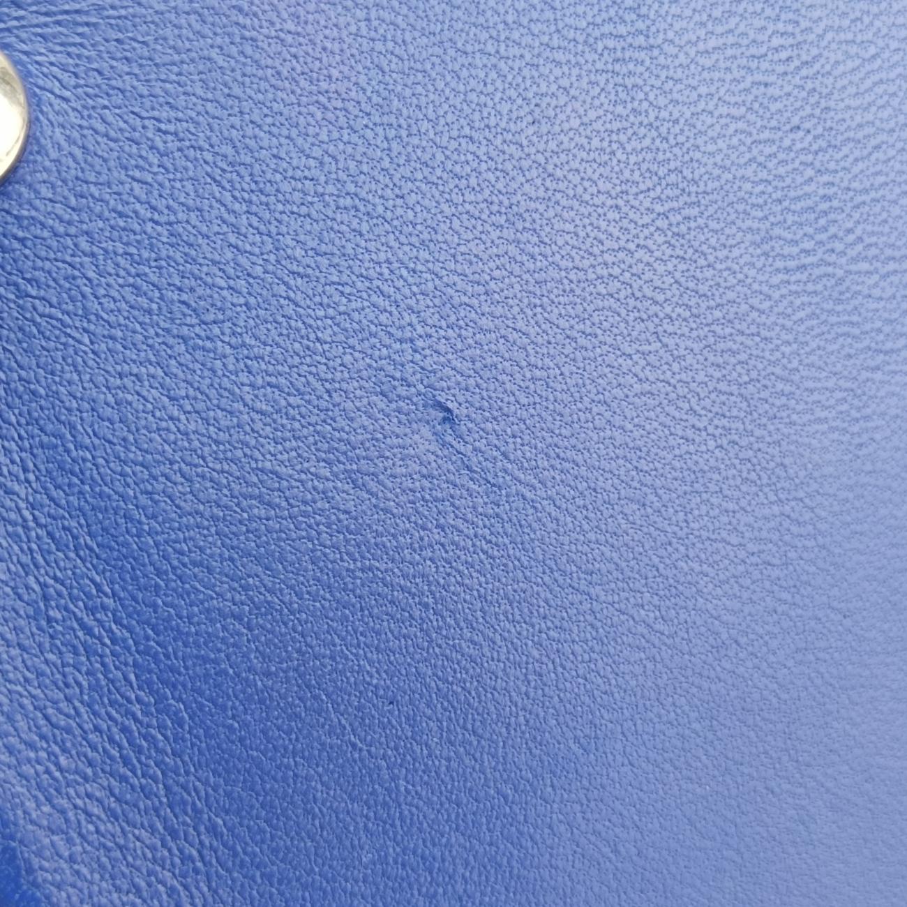 Embossed Leather Talia VanitasBlueLeatherエンボス レザー タリア ヴァニタスブルーレザー