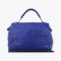 Embossed Leather Talia VanitasBlueLeatherエンボス レザー タリア ヴァニタスブルーレザー