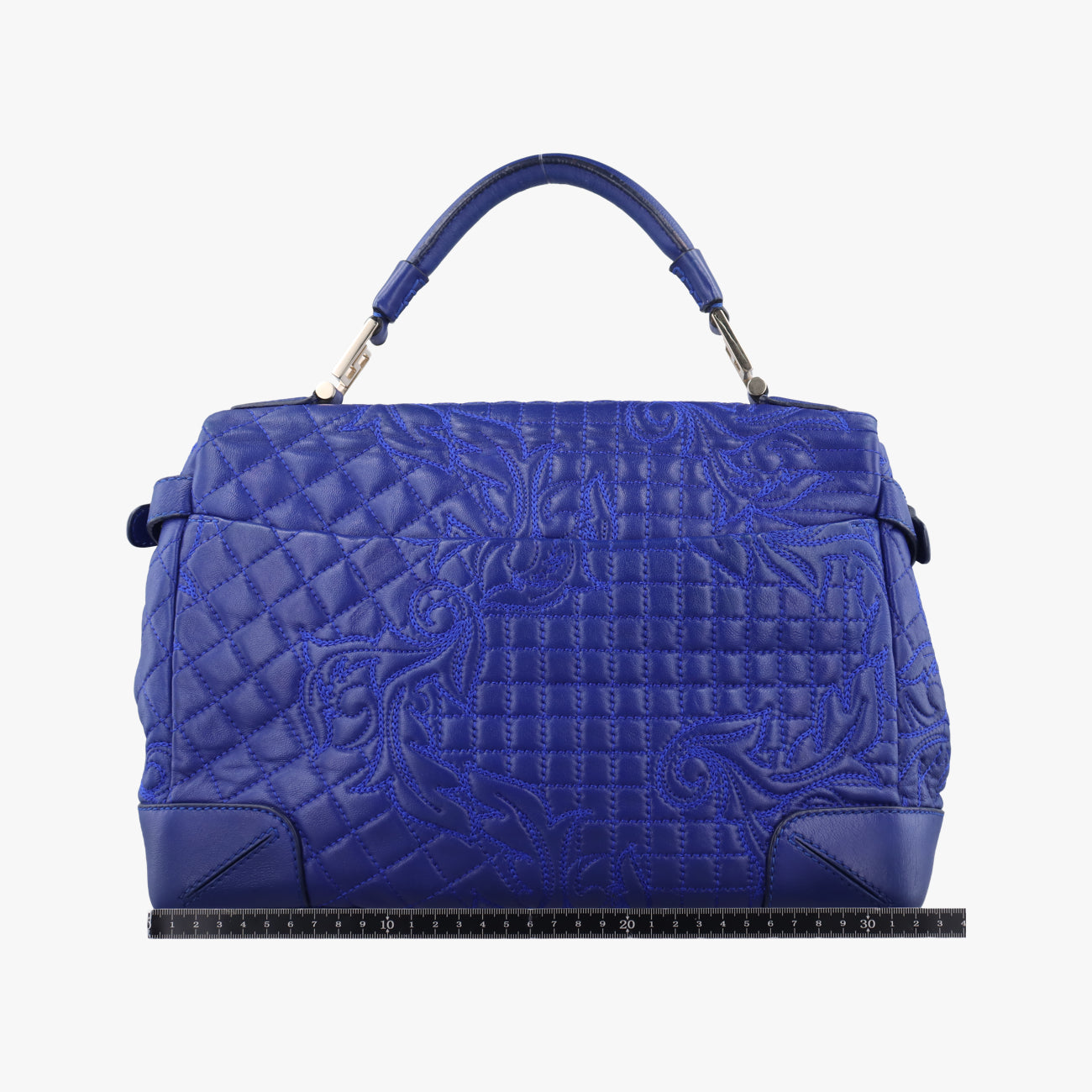 Embossed Leather Talia VanitasBlueLeatherエンボス レザー タリア ヴァニタスブルーレザー