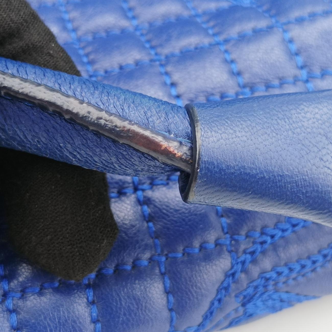 Embossed Leather Talia VanitasBlueLeatherエンボス レザー タリア ヴァニタスブルーレザー