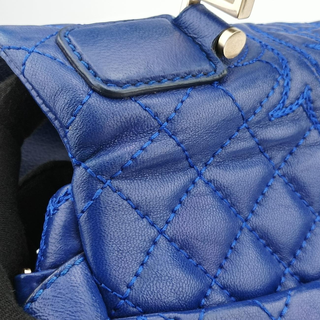 Embossed Leather Talia VanitasBlueLeatherエンボス レザー タリア ヴァニタスブルーレザー