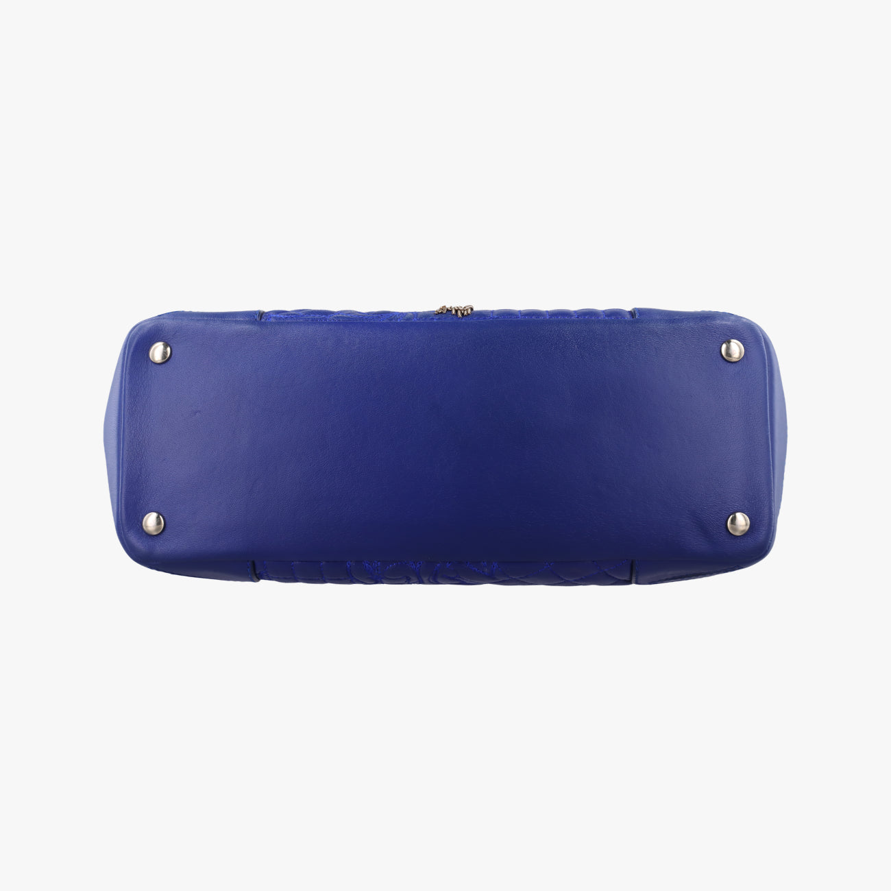Embossed Leather Talia VanitasBlueLeatherエンボス レザー タリア ヴァニタスブルーレザー