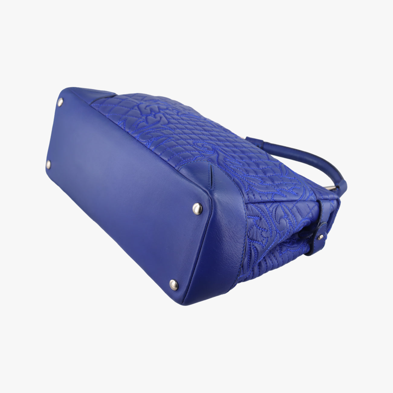Embossed Leather Talia VanitasBlueLeatherエンボス レザー タリア ヴァニタスブルーレザー