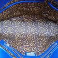 Embossed Leather Talia VanitasBlueLeatherエンボス レザー タリア ヴァニタスブルーレザー