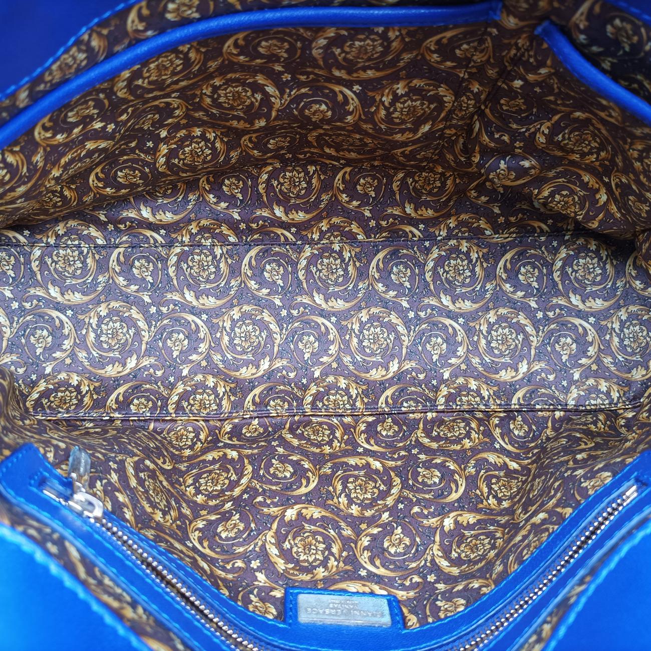 Embossed Leather Talia VanitasBlueLeatherエンボス レザー タリア ヴァニタスブルーレザー