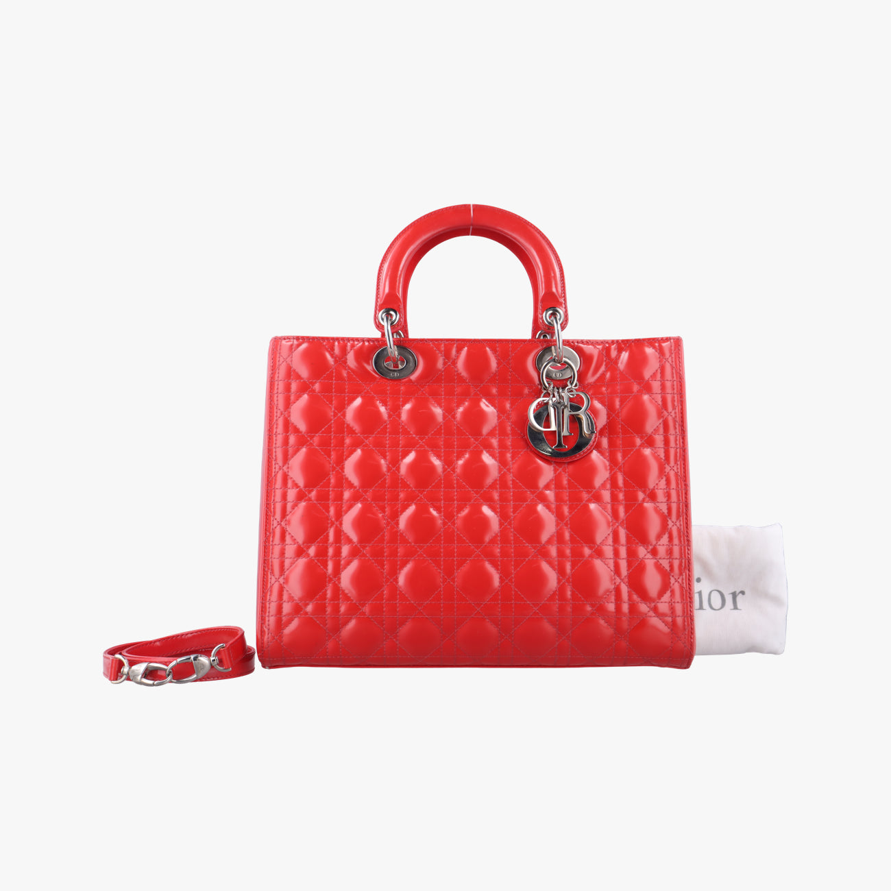 Lady DiorRedpatent15-BO-1100レディディオールレッドパテント15-BO-1100