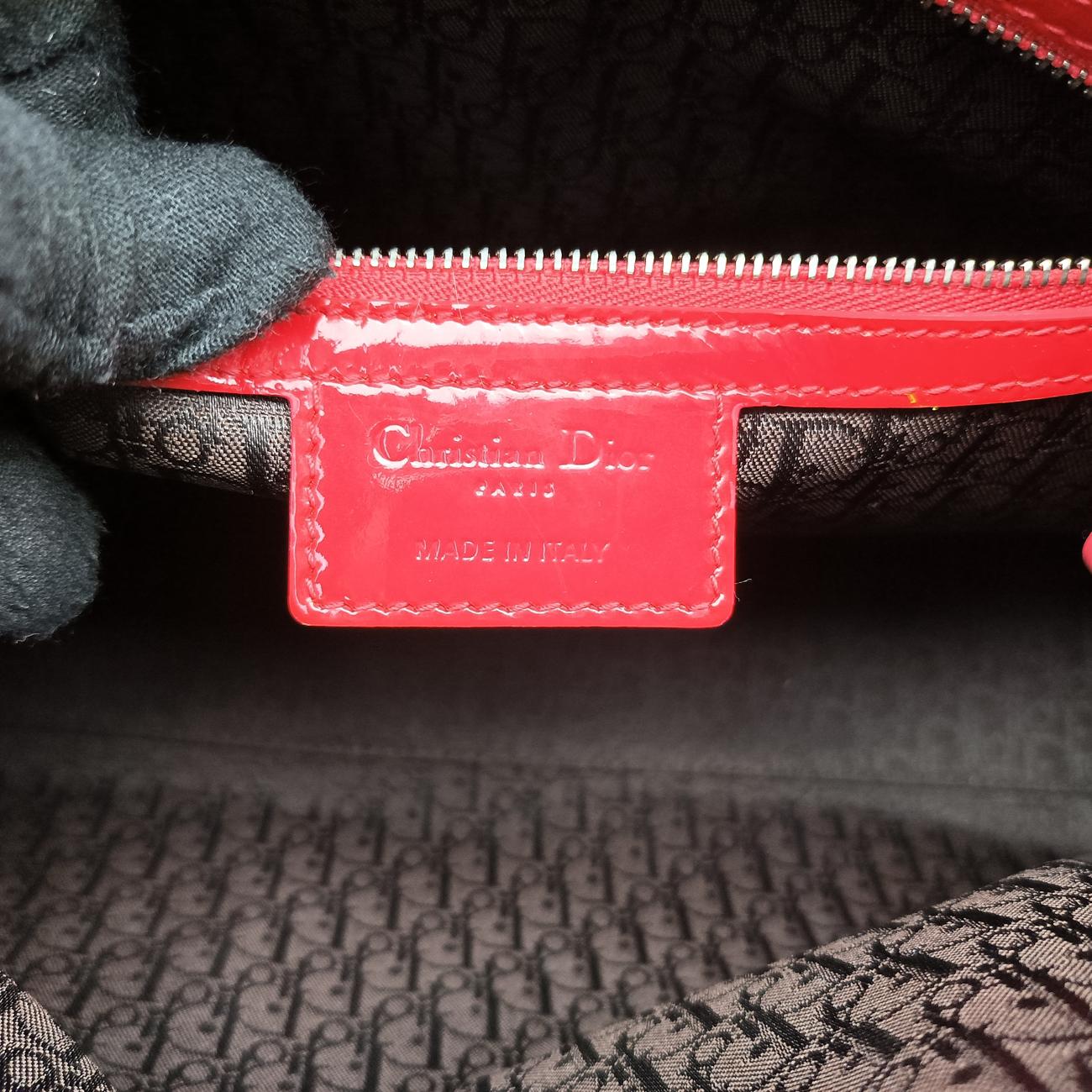 Lady DiorRedpatent15-BO-1100レディディオールレッドパテント15-BO-1100