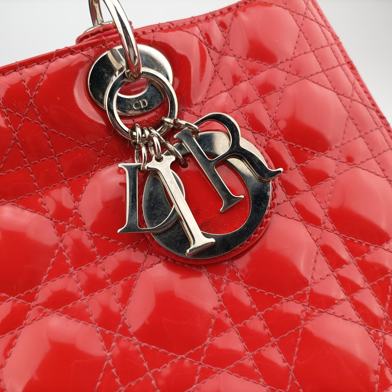 Lady DiorRedpatent15-BO-1100レディディオールレッドパテント15-BO-1100