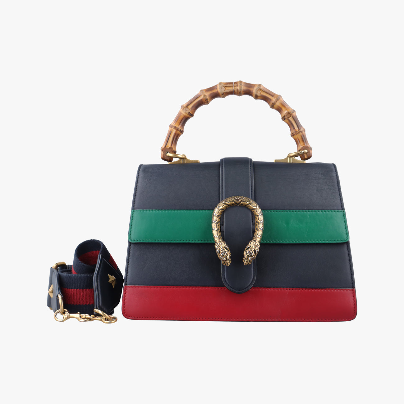 DionysusNavy x green x redLeather448075C021403387ディオニュソスネイビー×グリーン×レッドレザー448075C021403387