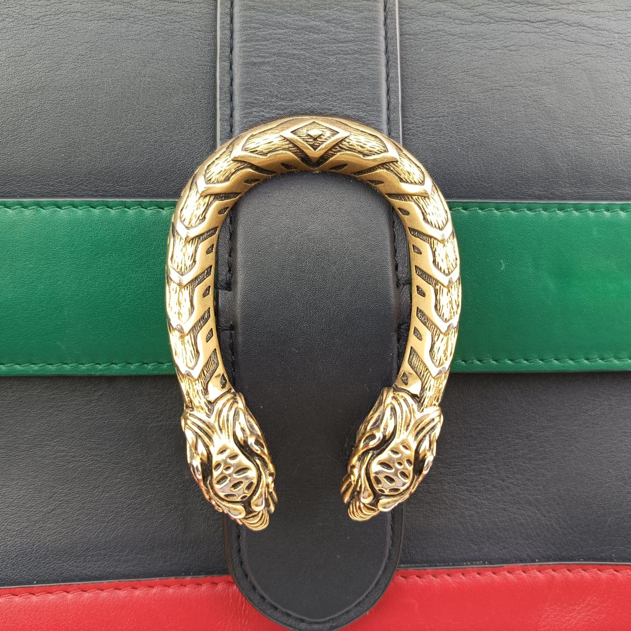 DionysusNavy x green x redLeather448075C021403387ディオニュソスネイビー×グリーン×レッドレザー448075C021403387