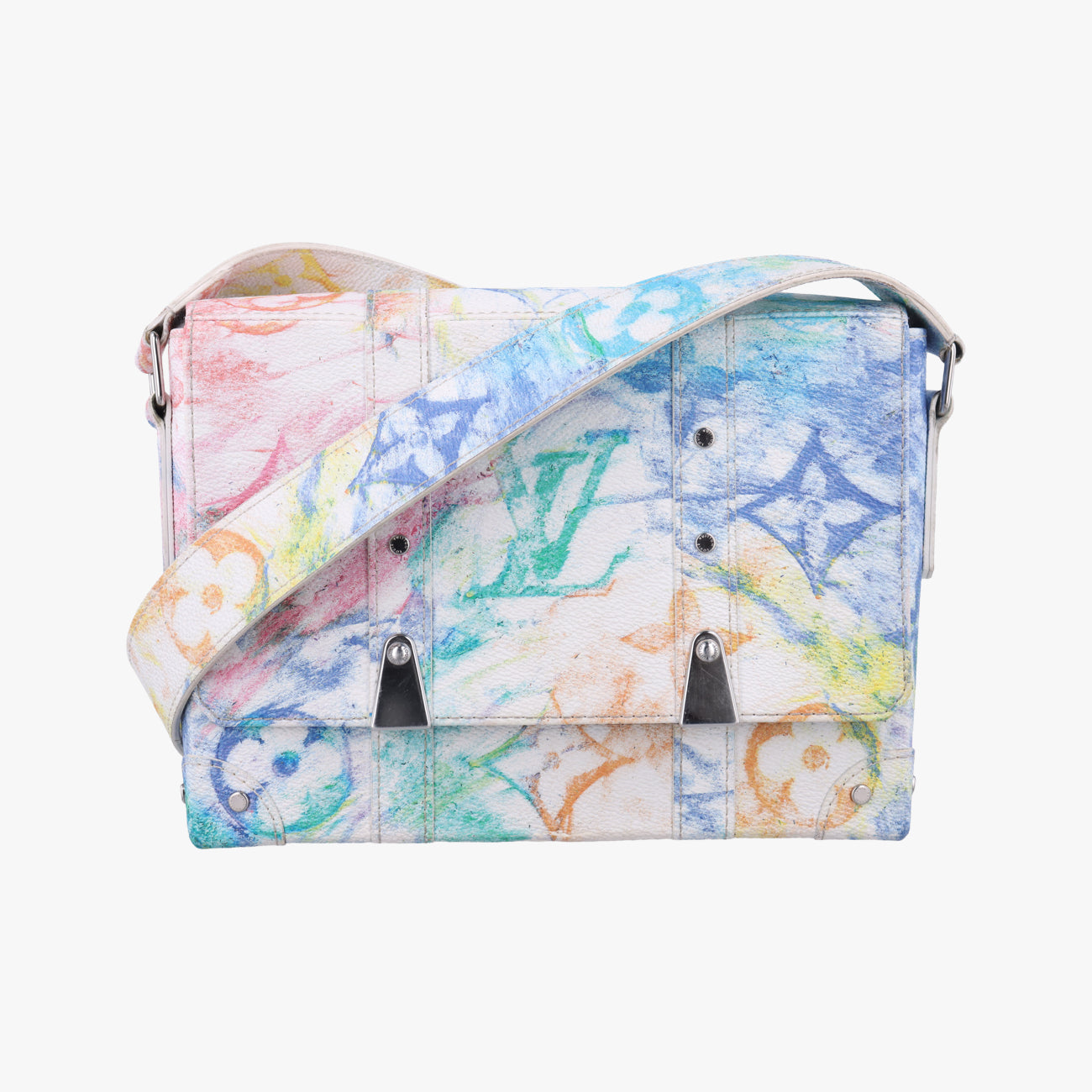 Trunk MessengerWhite x MulticolorPVC coated canvasM45661AR5200  ICチップトランクメッセンジャーホワイト×マルチカラーPVCコーティングキャンバスM45661AR5200  ICチップ
