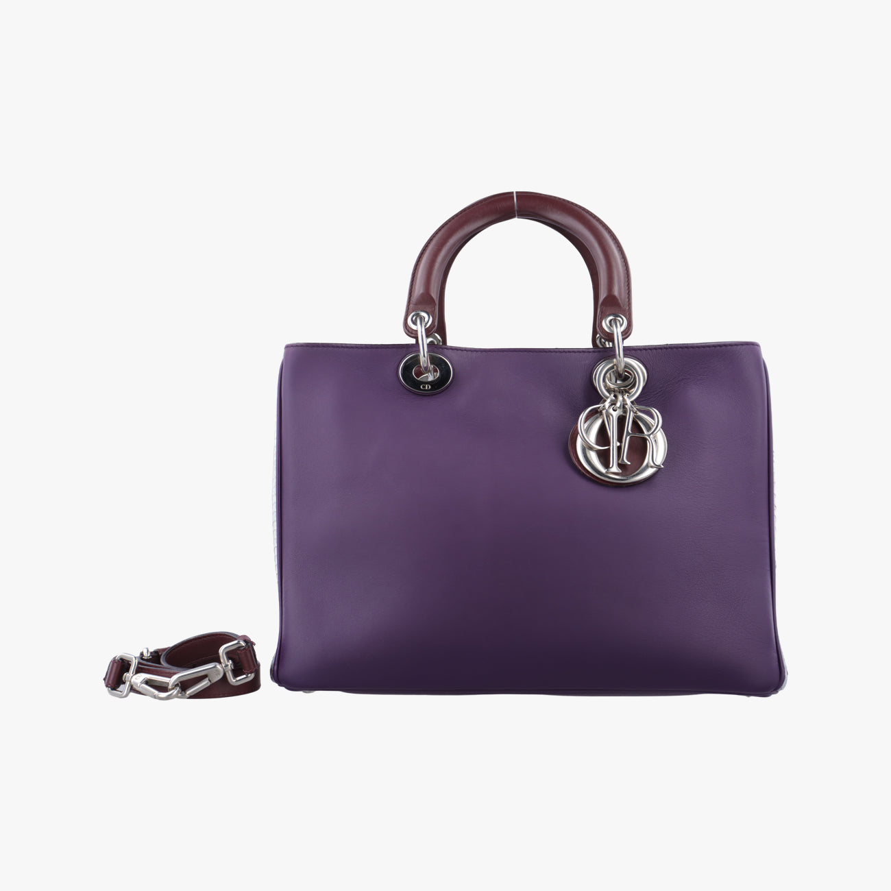 DiorissimoPurple×Brown×SilverLeather x Snakeskin09-MA-0155ディオリッシモパープル×ブラウン×シルバーレザー×ヘビ革09-MA-0155