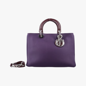 DiorissimoPurple×Brown×SilverLeather x Snakeskin09-MA-0155ディオリッシモパープル×ブラウン×シルバーレザー×ヘビ革09-MA-0155