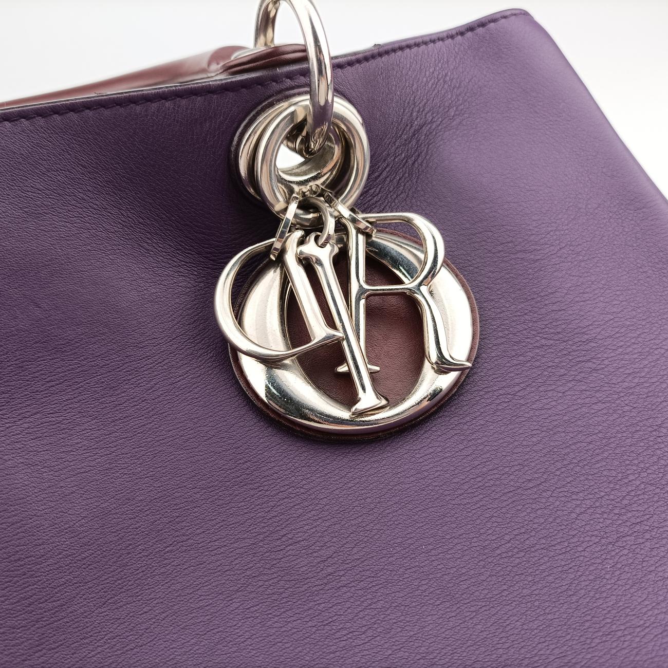 DiorissimoPurple×Brown×SilverLeather x Snakeskin09-MA-0155ディオリッシモパープル×ブラウン×シルバーレザー×ヘビ革09-MA-0155