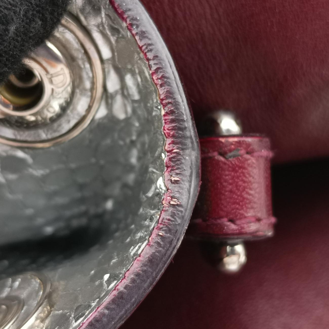 DiorissimoPurple×Brown×SilverLeather x Snakeskin09-MA-0155ディオリッシモパープル×ブラウン×シルバーレザー×ヘビ革09-MA-0155