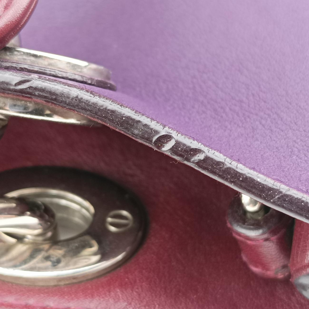 DiorissimoPurple×Brown×SilverLeather x Snakeskin09-MA-0155ディオリッシモパープル×ブラウン×シルバーレザー×ヘビ革09-MA-0155