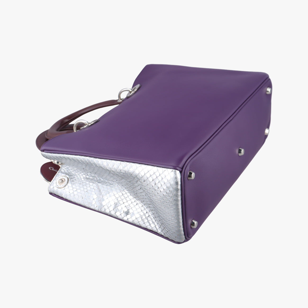 DiorissimoPurple×Brown×SilverLeather x Snakeskin09-MA-0155ディオリッシモパープル×ブラウン×シルバーレザー×ヘビ革09-MA-0155