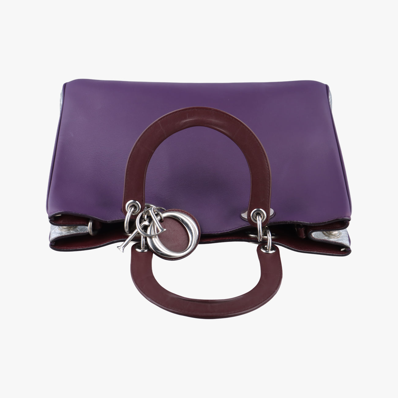 DiorissimoPurple×Brown×SilverLeather x Snakeskin09-MA-0155ディオリッシモパープル×ブラウン×シルバーレザー×ヘビ革09-MA-0155