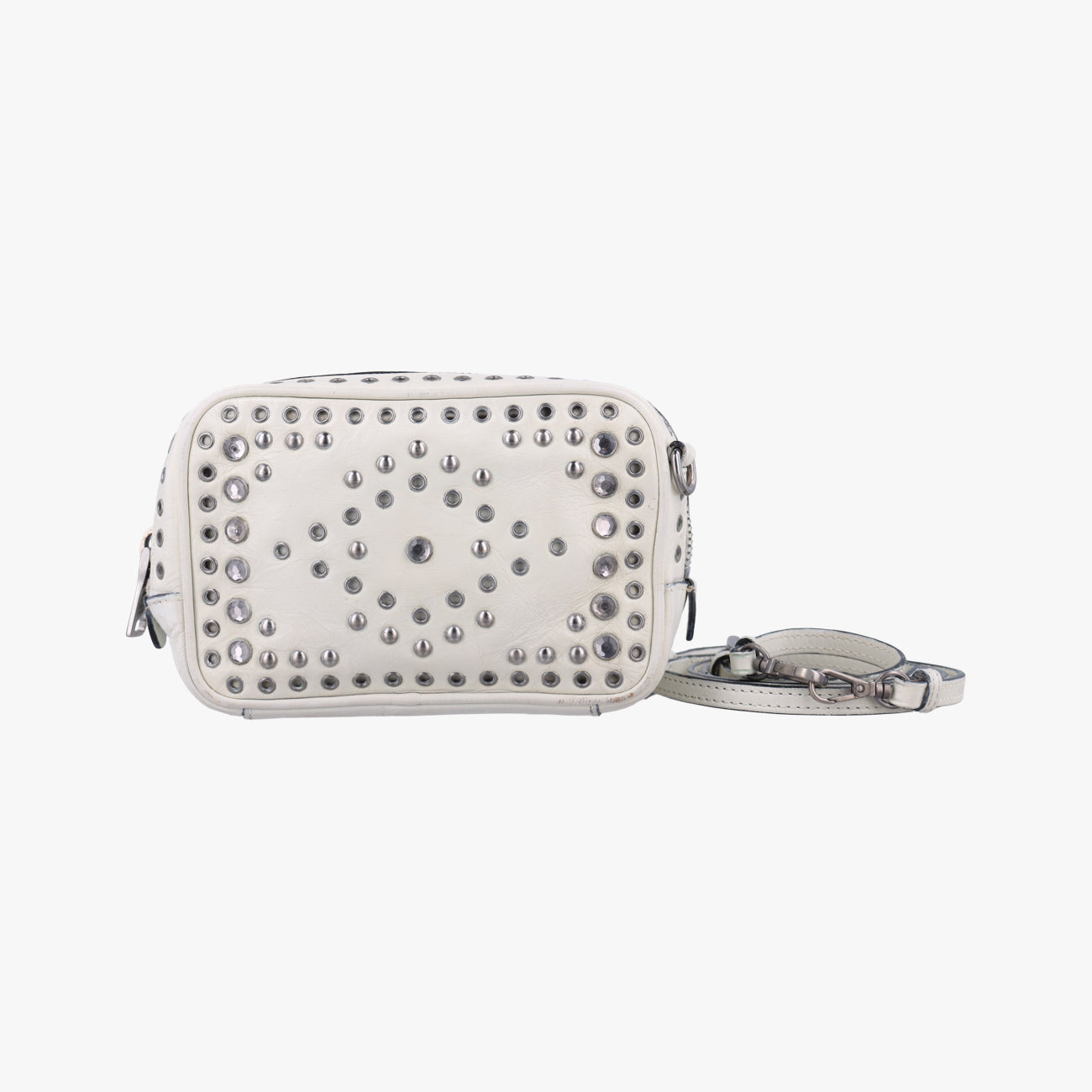 Jeweled Crossbody PochetteWhiteLeather31/Lジュエルドクロスボディ ポシェットホワイトレザー31/L