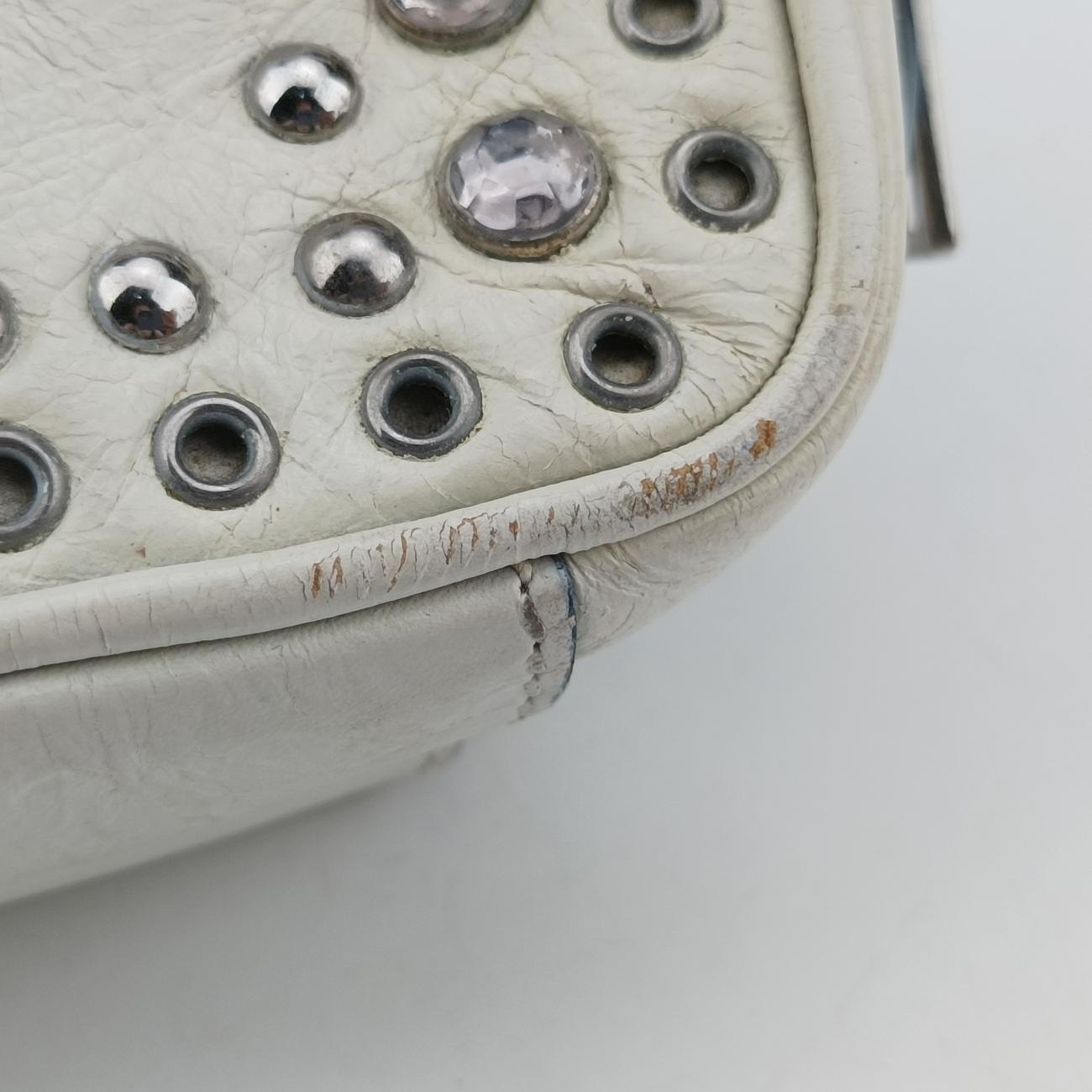 Jeweled Crossbody PochetteWhiteLeather31/Lジュエルドクロスボディ ポシェットホワイトレザー31/L