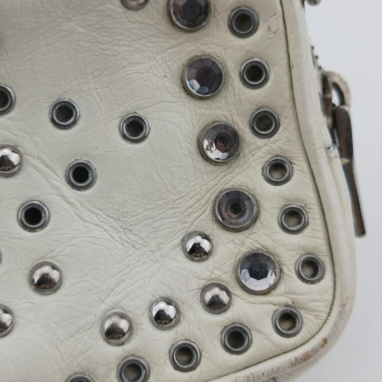 Jeweled Crossbody PochetteWhiteLeather31/Lジュエルドクロスボディ ポシェットホワイトレザー31/L