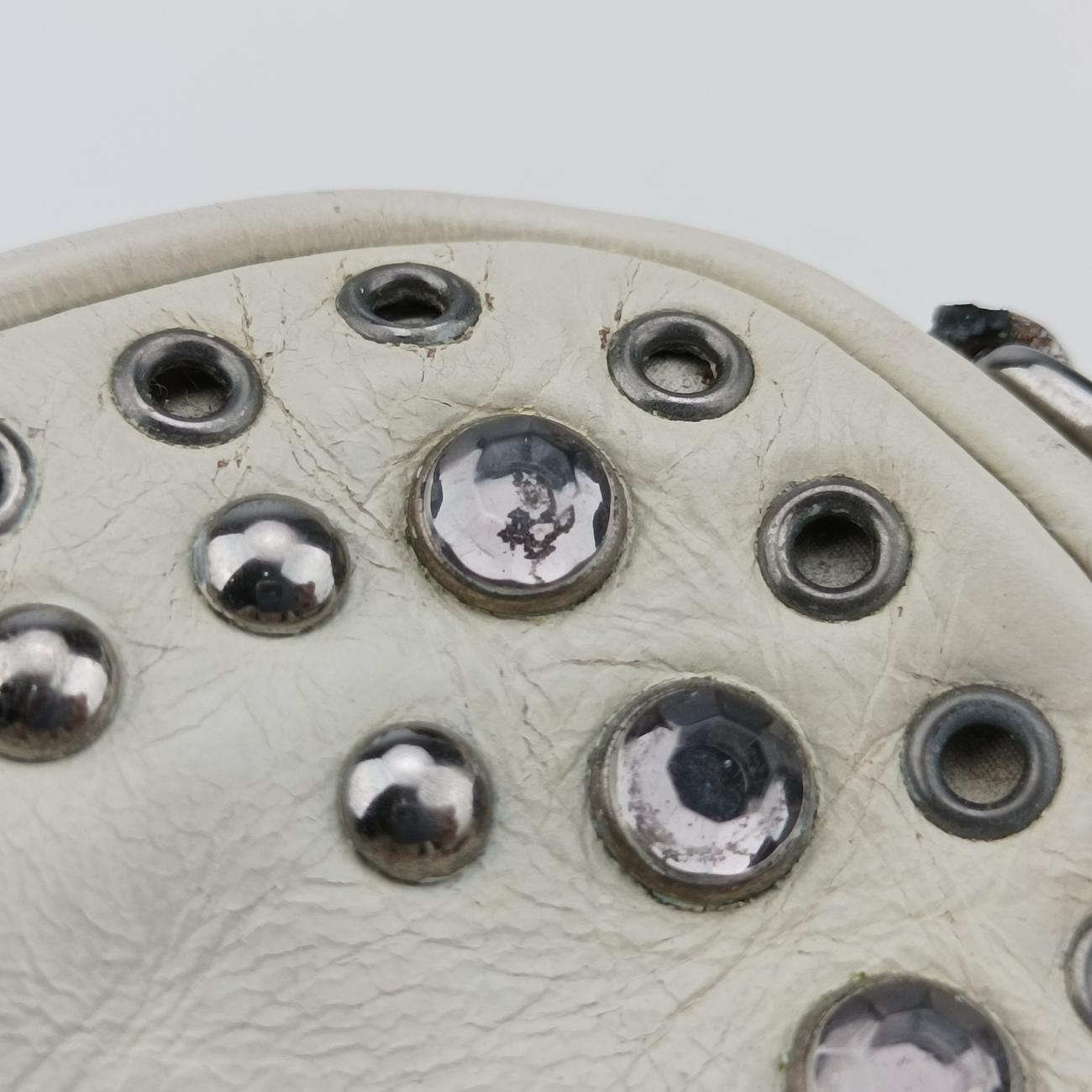Jeweled Crossbody PochetteWhiteLeather31/Lジュエルドクロスボディ ポシェットホワイトレザー31/L