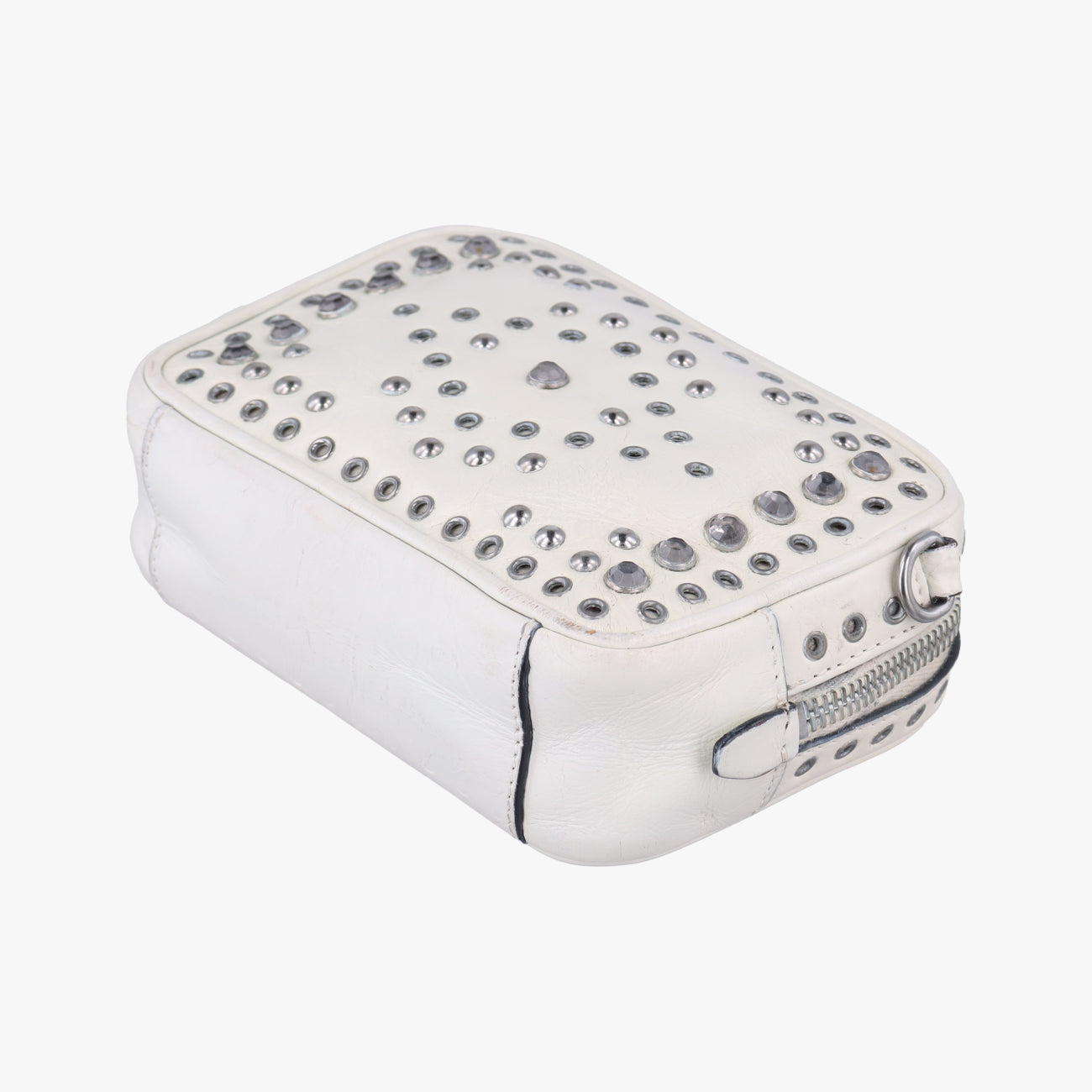 Jeweled Crossbody PochetteWhiteLeather31/Lジュエルドクロスボディ ポシェットホワイトレザー31/L