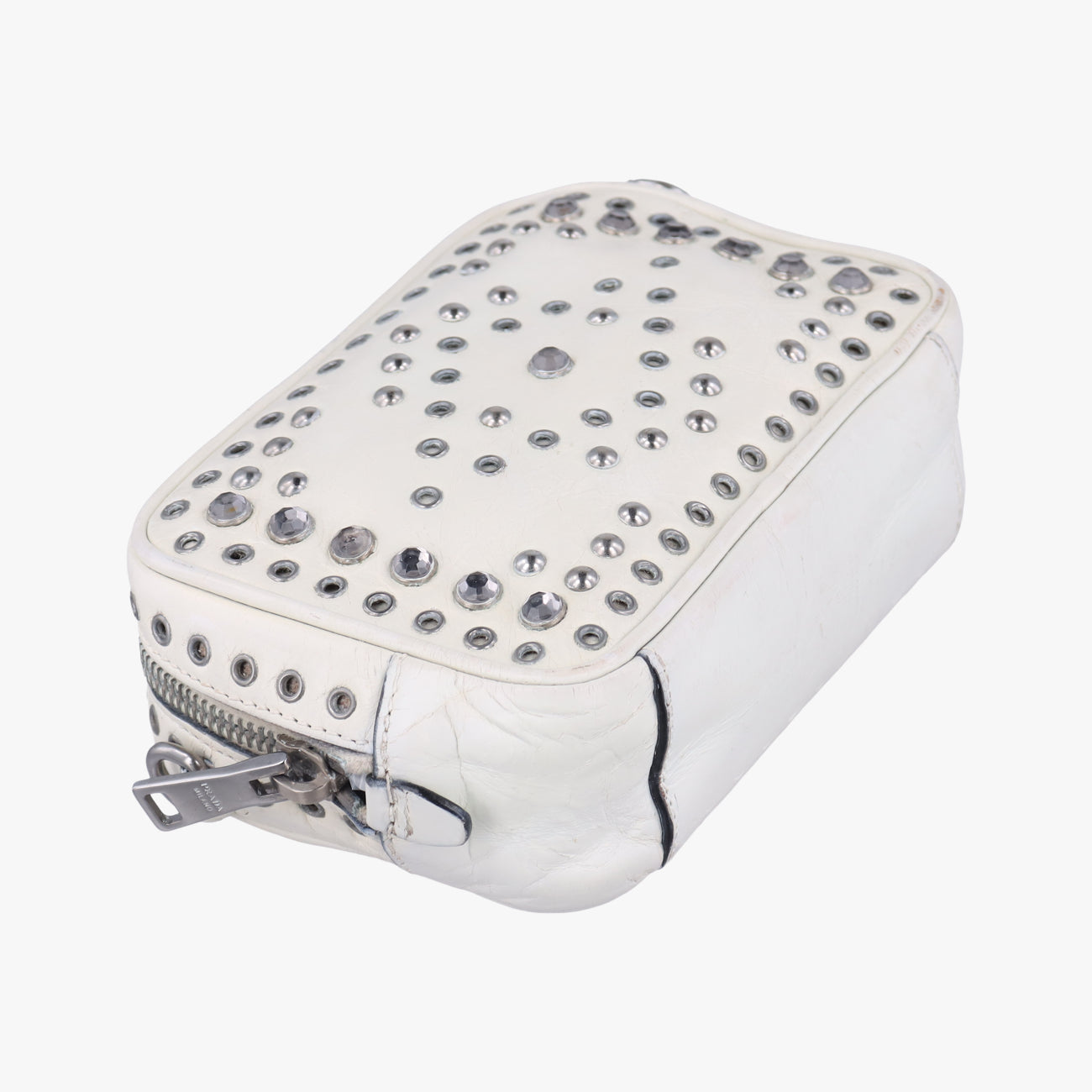 Jeweled Crossbody PochetteWhiteLeather31/Lジュエルドクロスボディ ポシェットホワイトレザー31/L