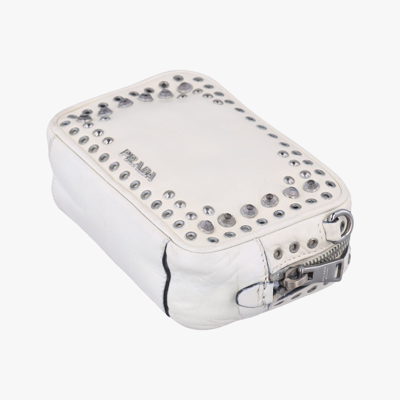 Jeweled Crossbody PochetteWhiteLeather31/Lジュエルドクロスボディ ポシェットホワイトレザー31/L