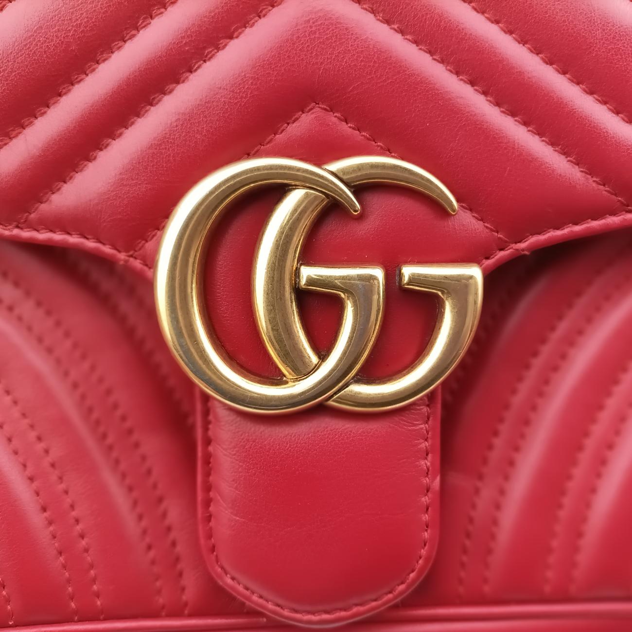 GG MarmontRedLeather443497C025856996GGマーモントレッドレザー443497C025856996