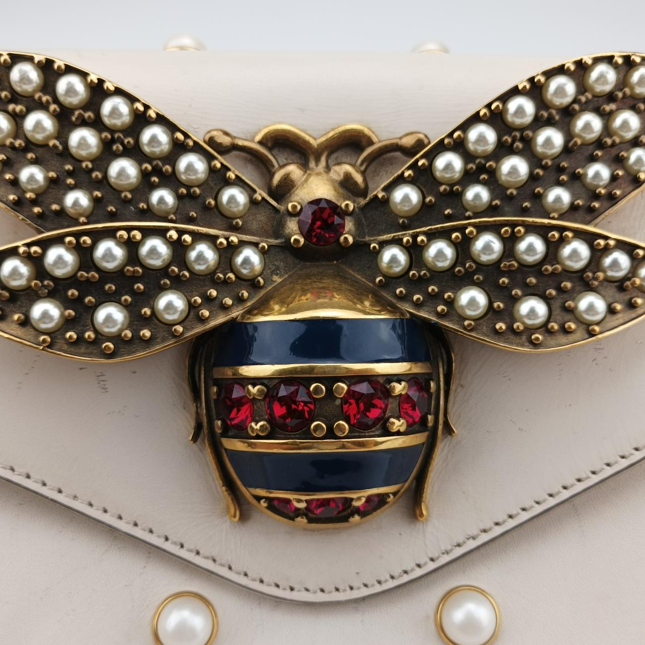 Broadway Pearl BeeWhiteLeather453778C021633350ブロードウェイ パール ビーホワイトレザー453778C021633350