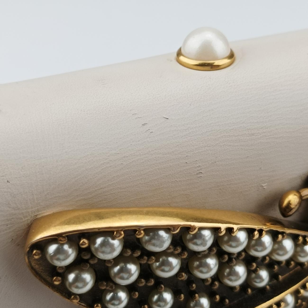 Broadway Pearl BeeWhiteLeather453778C021633350ブロードウェイ パール ビーホワイトレザー453778C021633350
