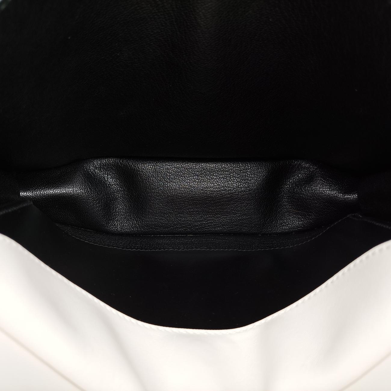 CahierBlack×whiteLeather×SAFFIANO Leather1BD04525 Lカイエブラック×ホワイトレザー×サフィアーノレザー1BD04525 L