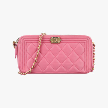 Boy MatelassePinklambskinA8406922963919ボーイマトラッセピンクラムスキンA8406922963919
