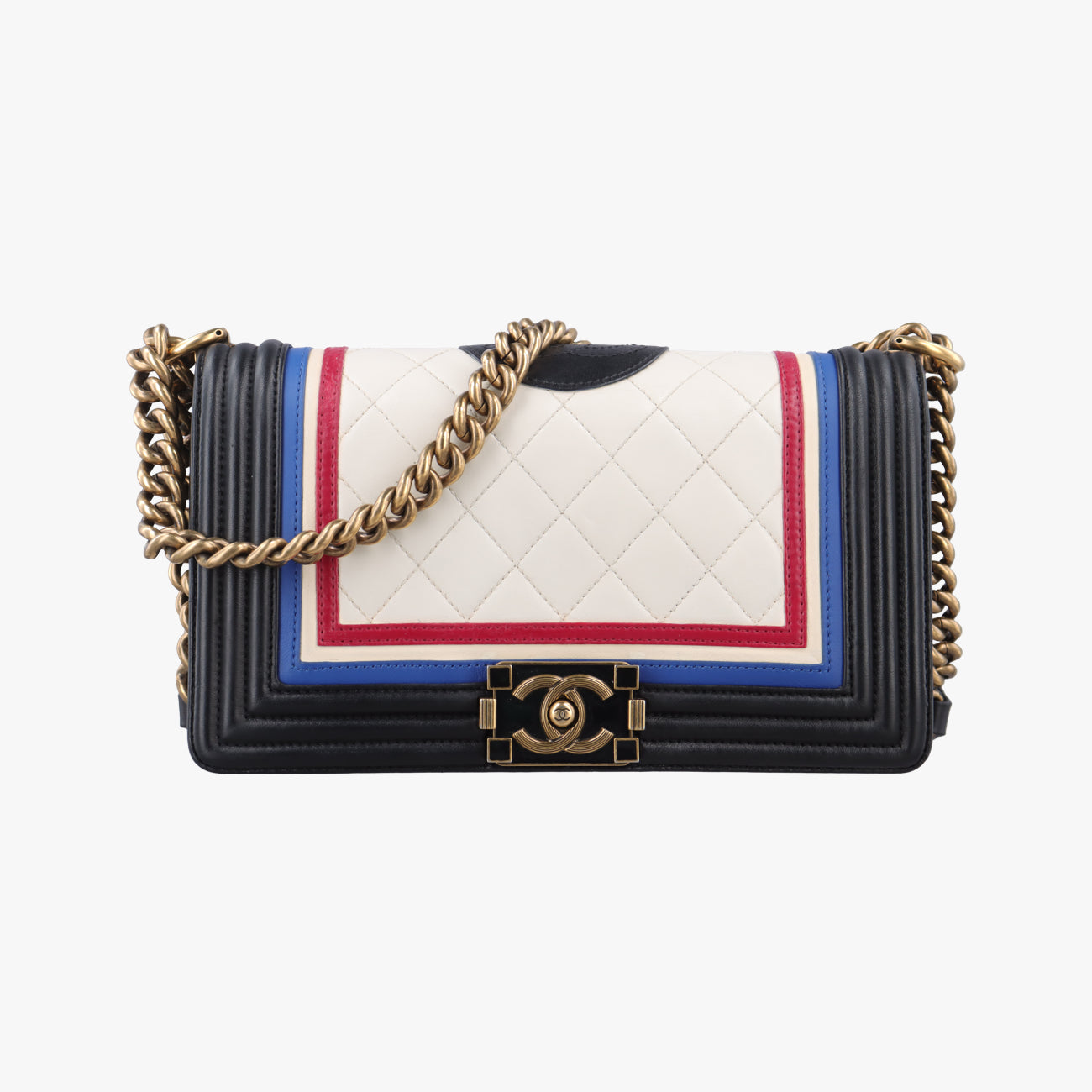 BOY CHANELwhite×MulticolourlambskinA6708621773364ボーイシャネルホワイト×マルチカラーラムスキンA6708621773364