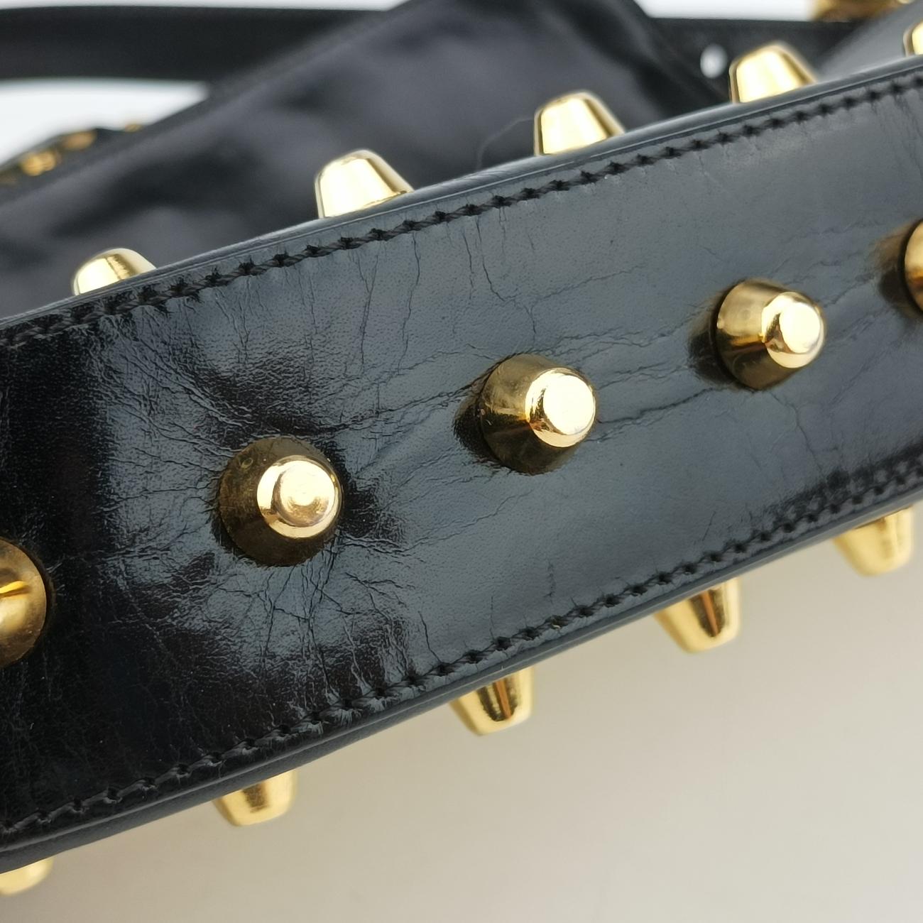 Mamma Bucket Vintage StudsWhite×BlackLeatherLot number unknownマンマバケット ヴィンテージ スタッズホワイト×ブラックレザー製番不明