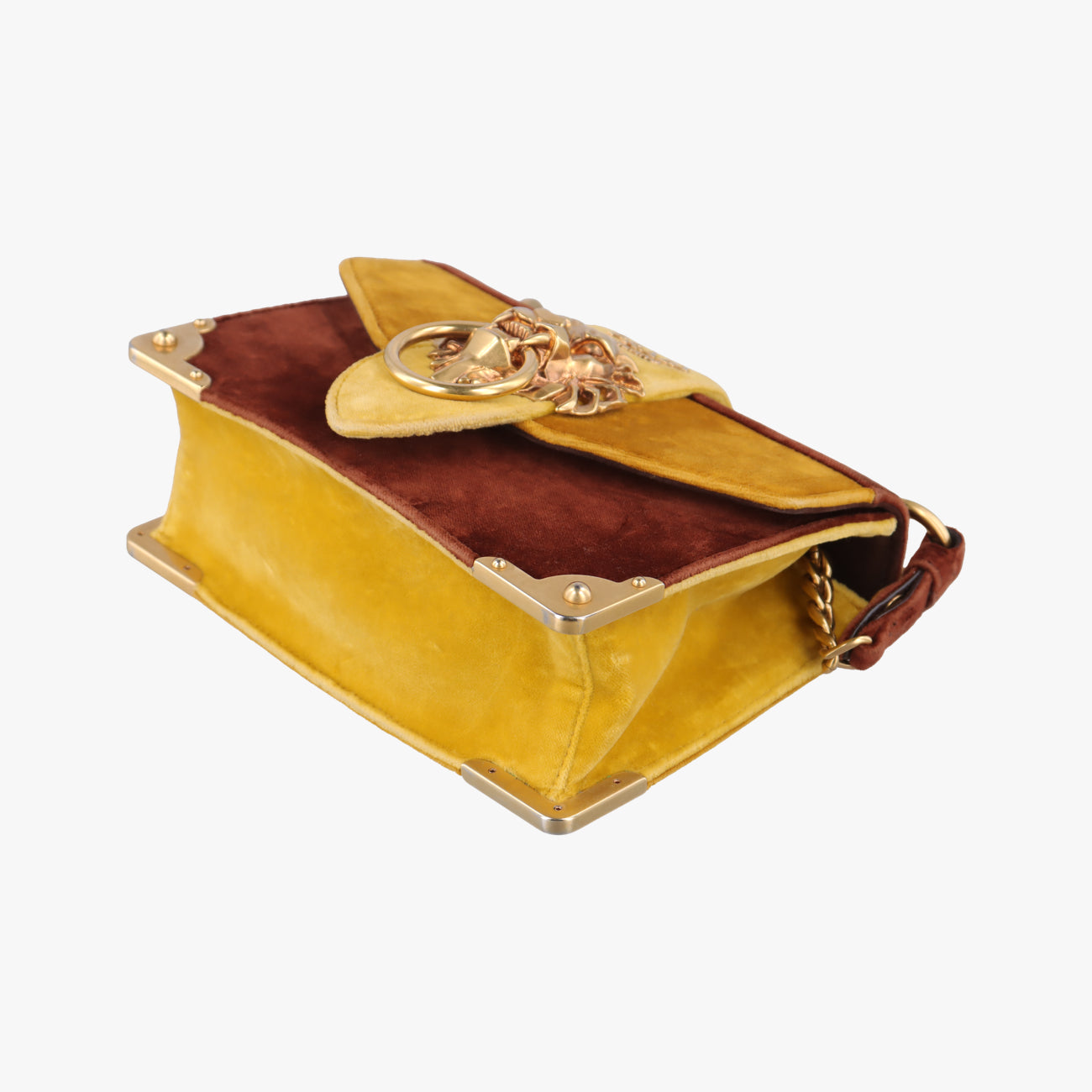 Animalier Cahier Lions HeadYellow×BrownVelvet1BD089110カイエ ライオンヘッドイエロー×ブラウン系ベロア1BD089110