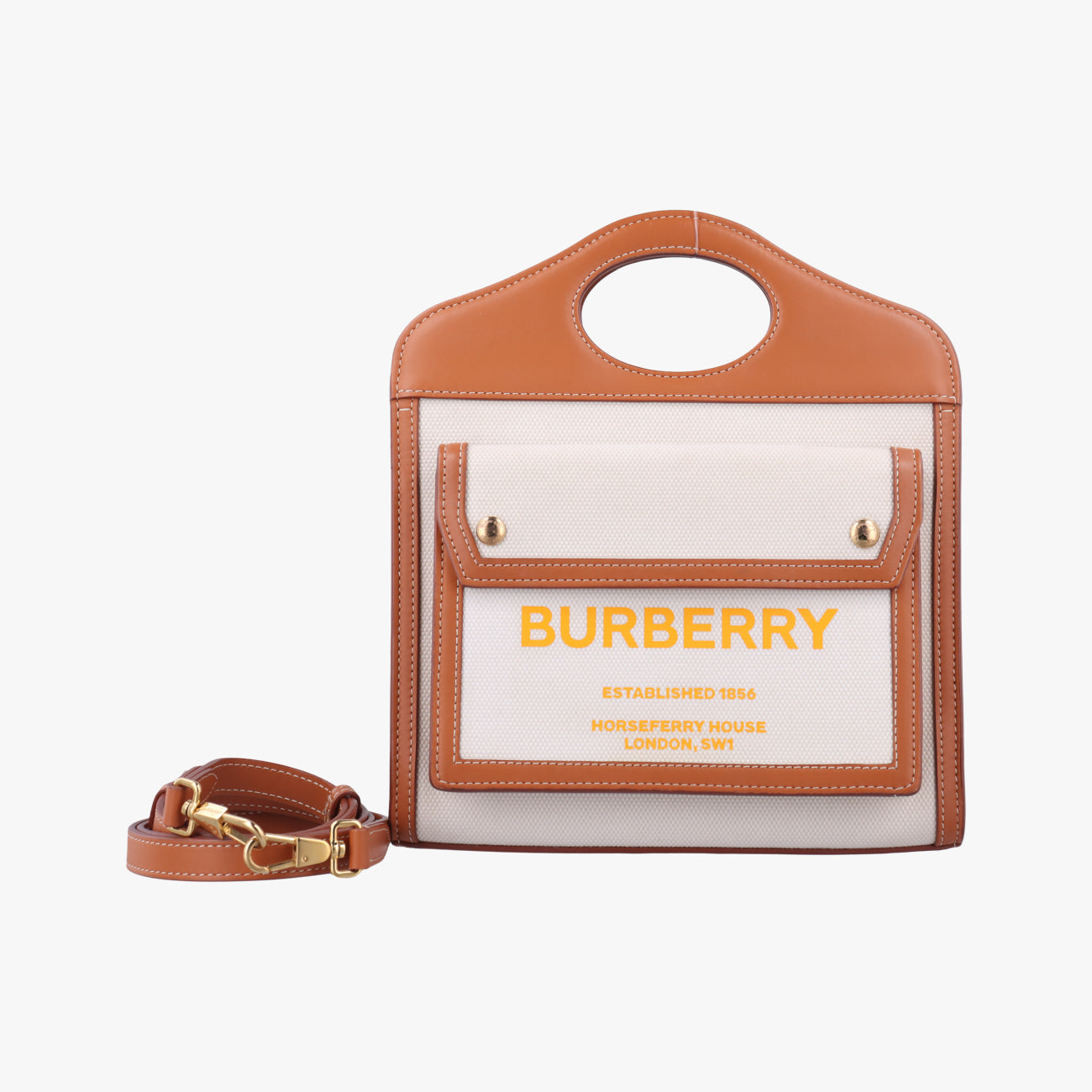 Mini Pocket BagBeige x WhiteCanvas x LeatherITTRESRL44SCAミニ ポケットバッグベージュ×ホワイトキャンバス×レザーITTRESRL44SCA