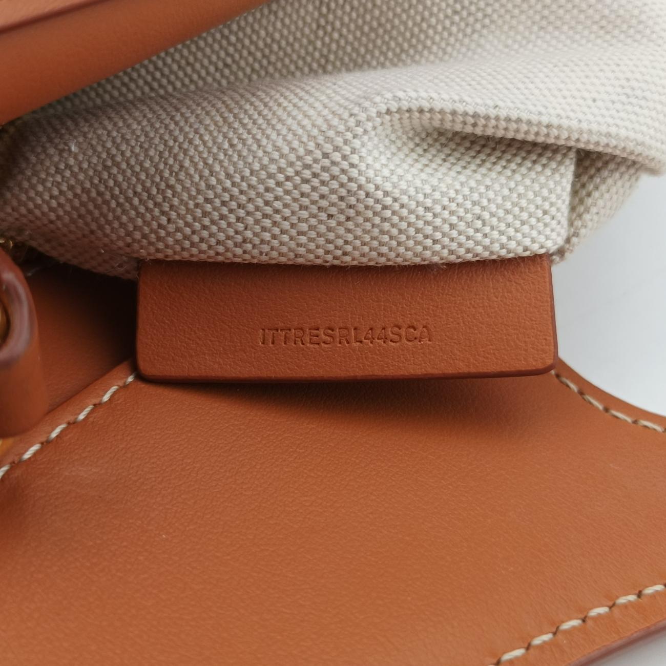 Mini Pocket BagBeige x WhiteCanvas x LeatherITTRESRL44SCAミニ ポケットバッグベージュ×ホワイトキャンバス×レザーITTRESRL44SCA