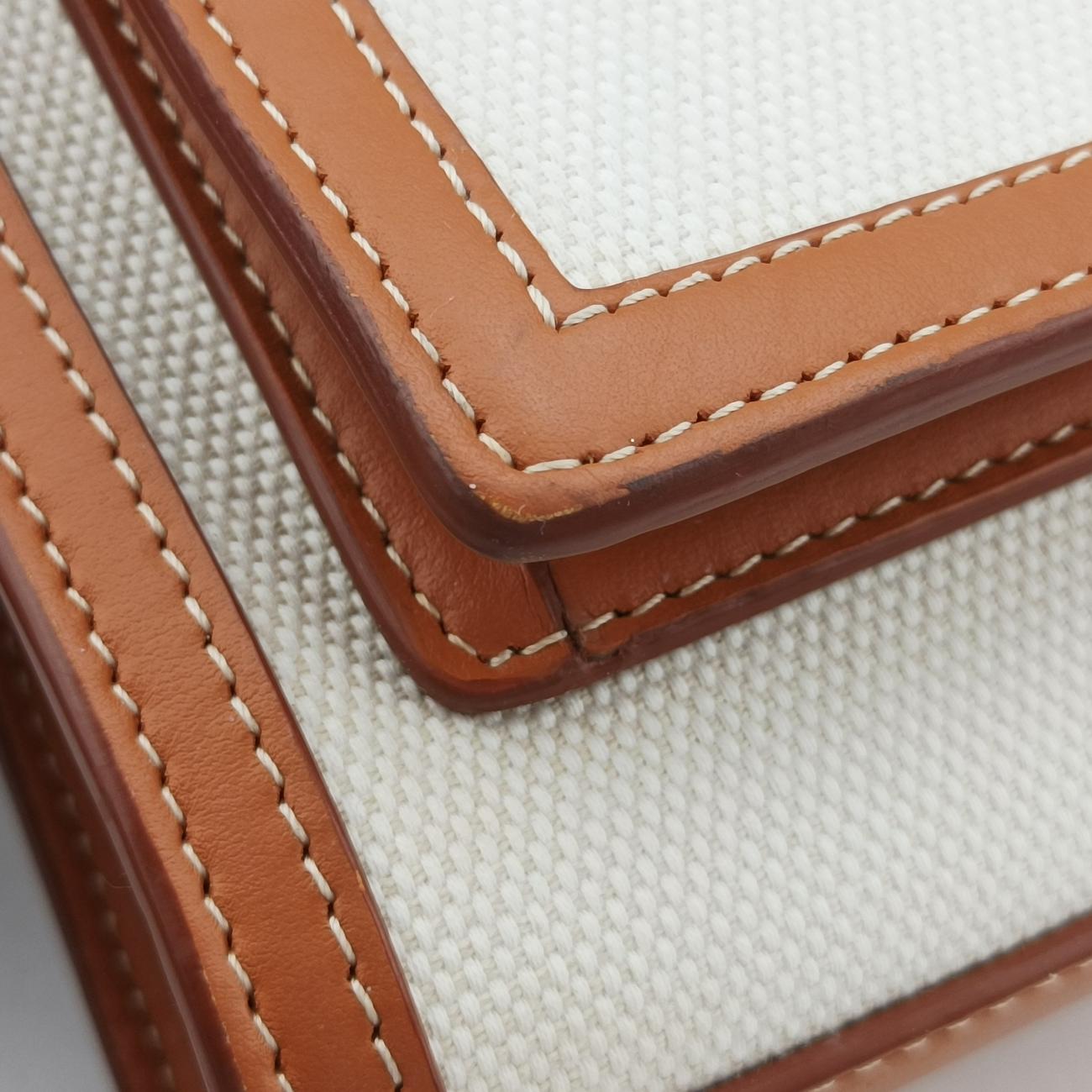 Mini Pocket BagBeige x WhiteCanvas x LeatherITTRESRL44SCAミニ ポケットバッグベージュ×ホワイトキャンバス×レザーITTRESRL44SCA