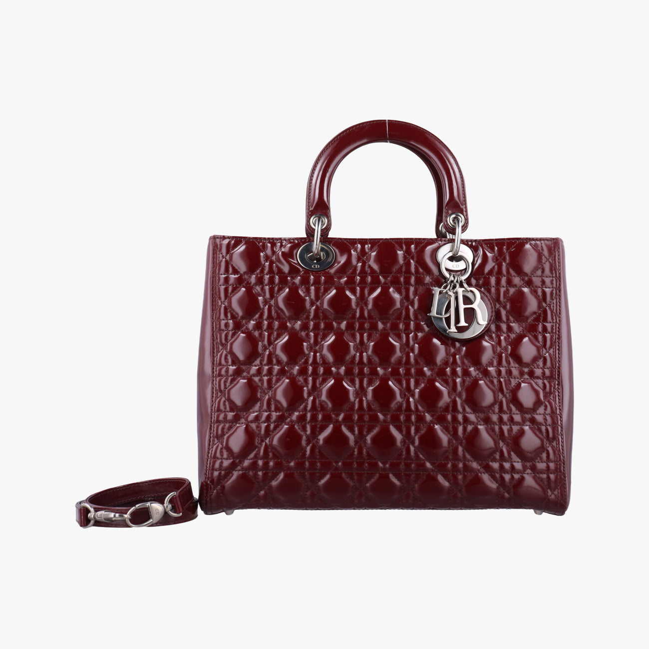 Lady DiorBurgundypatent15-BO-0151 Bレディディオールワインレッドパテント15-BO-0151 B