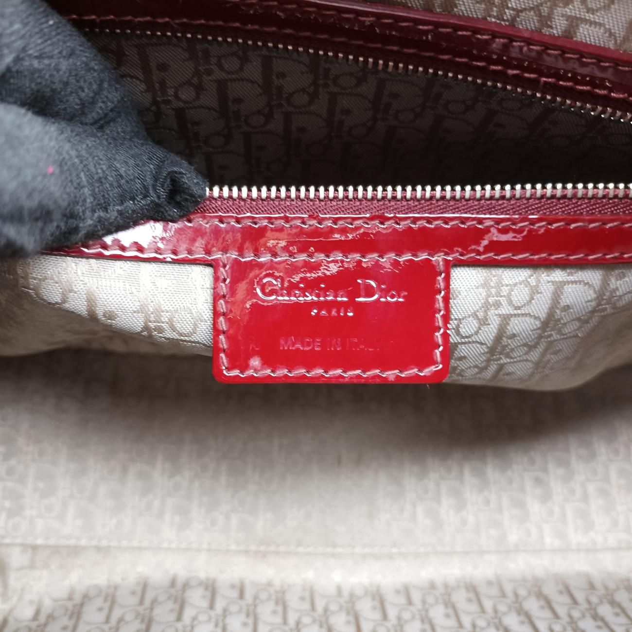 Lady DiorBurgundypatent15-BO-0151 Bレディディオールワインレッドパテント15-BO-0151 B