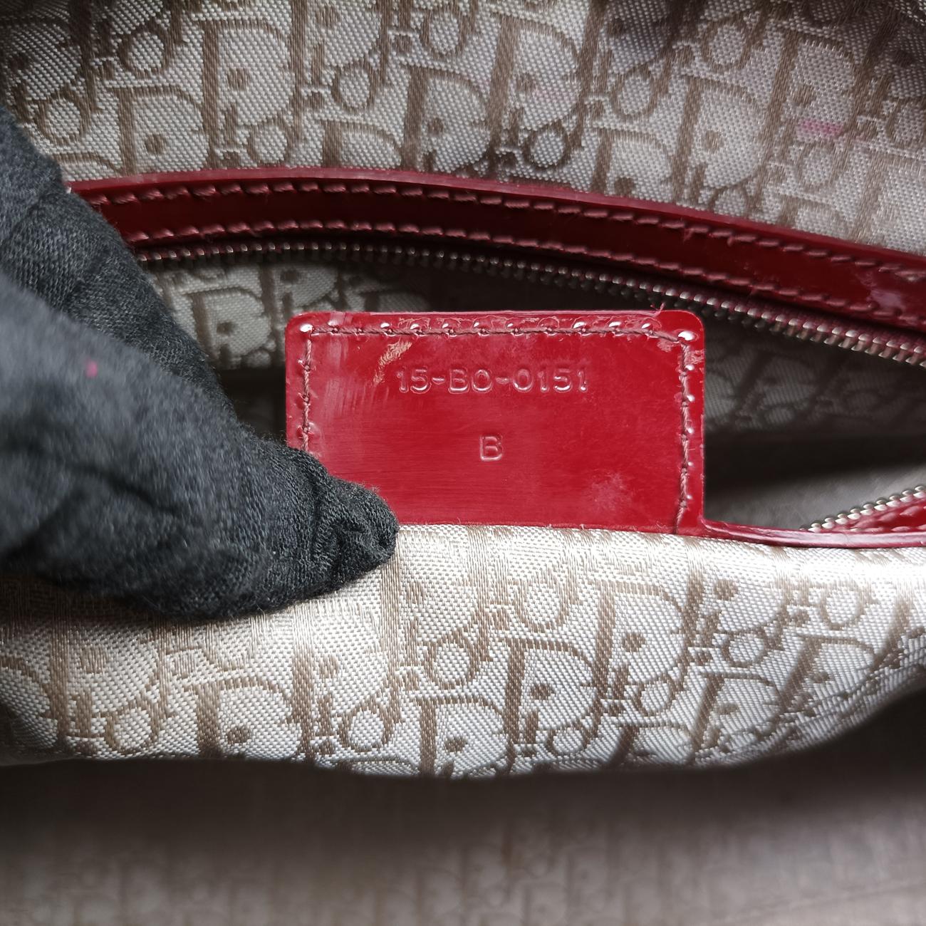 Lady DiorBurgundypatent15-BO-0151 Bレディディオールワインレッドパテント15-BO-0151 B