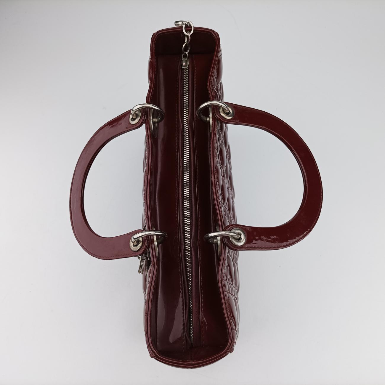 Lady DiorBurgundypatent15-BO-0151 Bレディディオールワインレッドパテント15-BO-0151 B