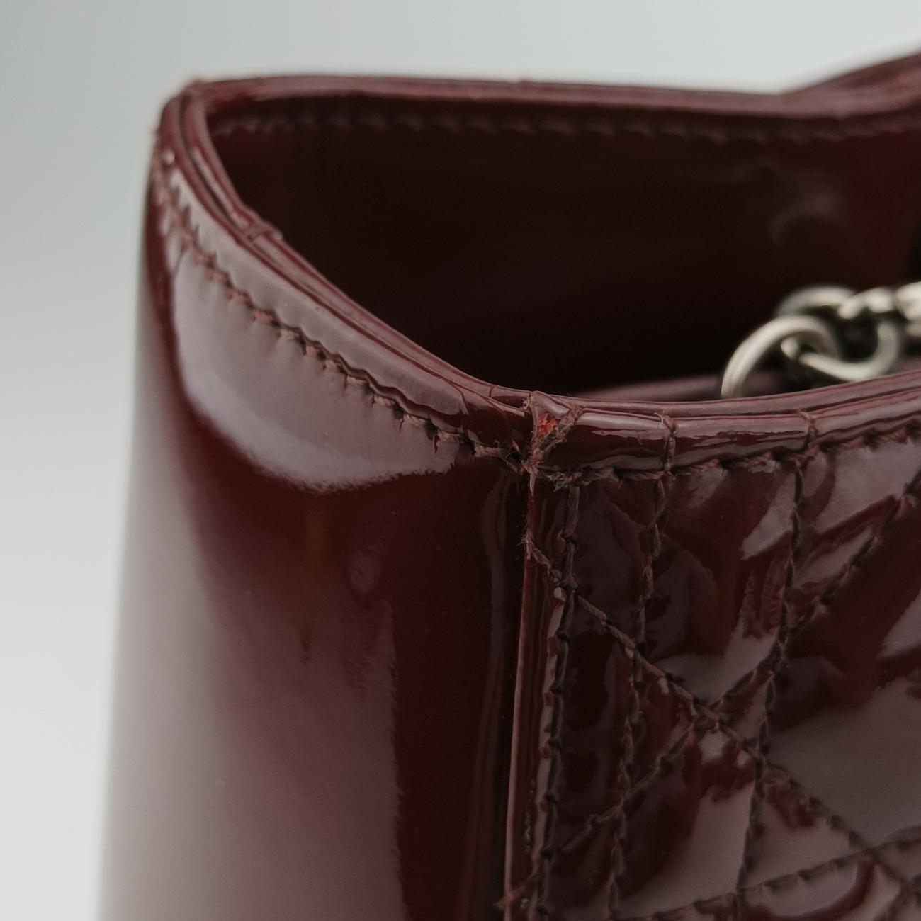 Lady DiorBurgundypatent15-BO-0151 Bレディディオールワインレッドパテント15-BO-0151 B