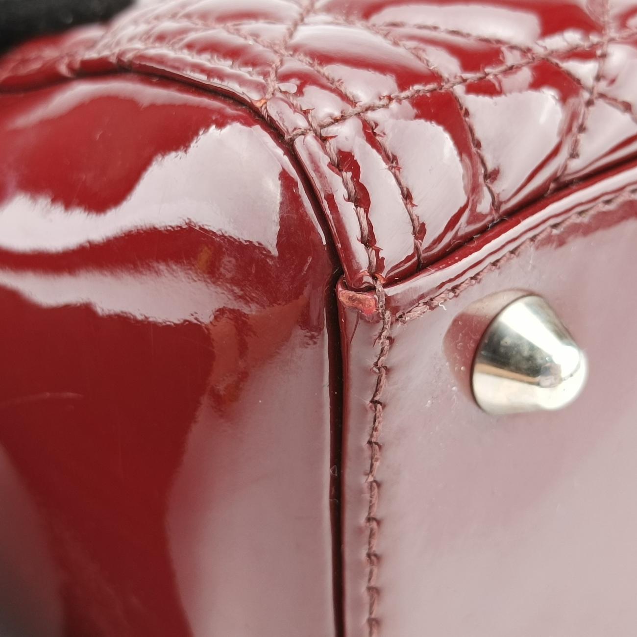 Lady DiorBurgundypatent15-BO-0151 Bレディディオールワインレッドパテント15-BO-0151 B