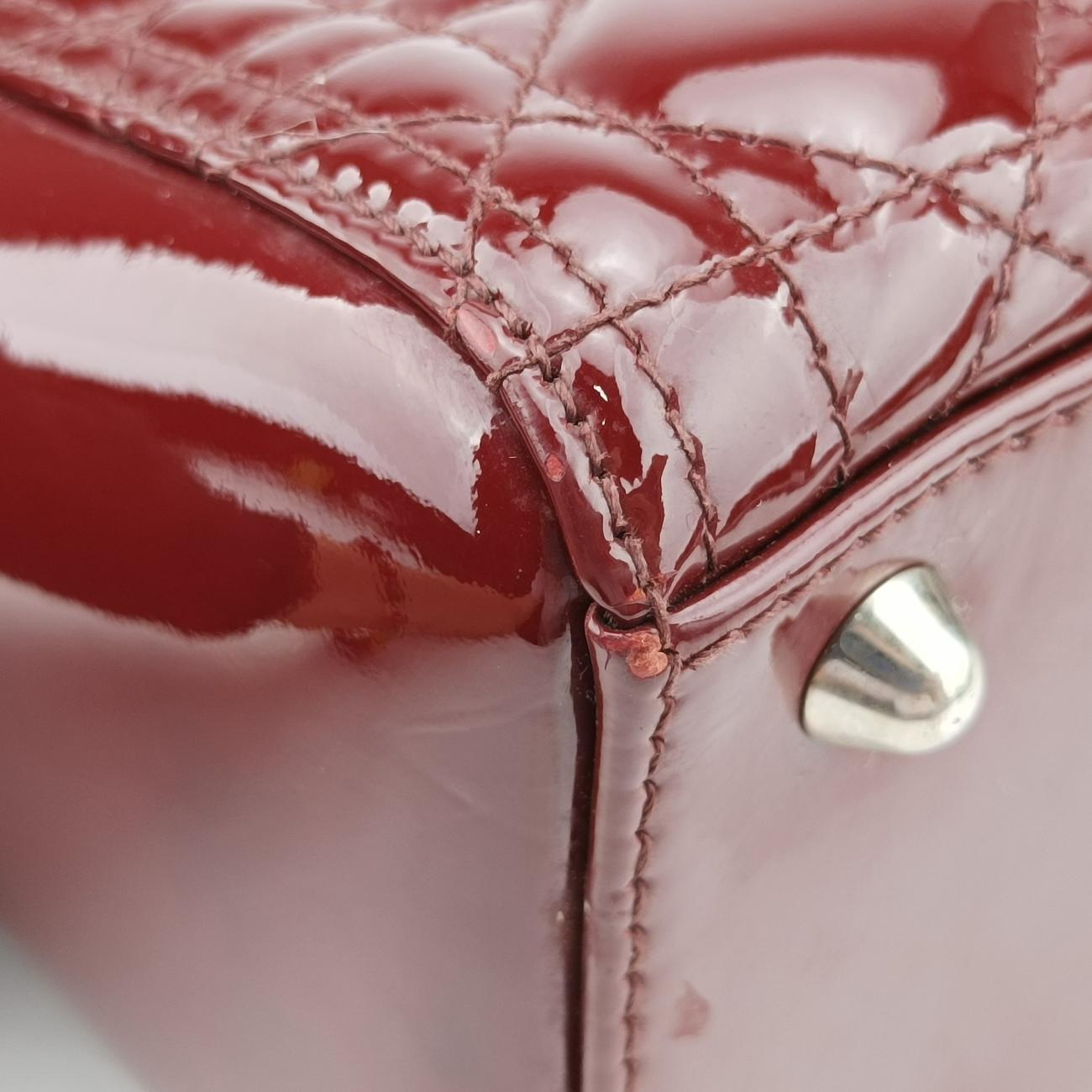 Lady DiorBurgundypatent15-BO-0151 Bレディディオールワインレッドパテント15-BO-0151 B